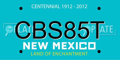 CBS85T New Mexico License Plate