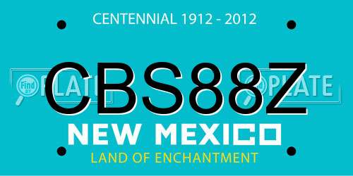 CBS88Z New Mexico License Plate