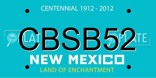 CBSB52 New Mexico License Plate