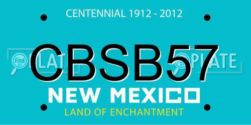 CBSB57 New Mexico License Plate