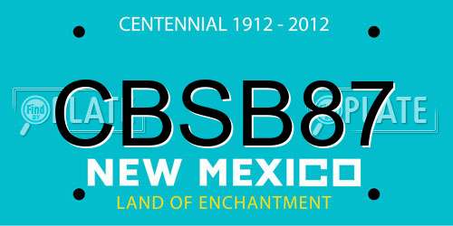 CBSB87 New Mexico License Plate