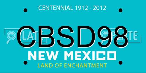 CBSD98 New Mexico License Plate