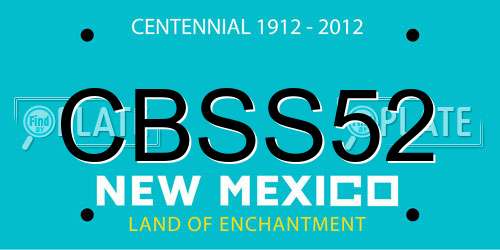 CBSS52 New Mexico License Plate