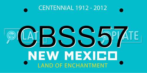 CBSS57 New Mexico License Plate