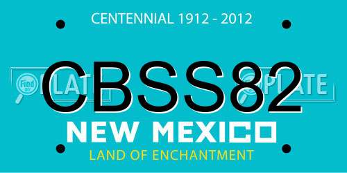 CBSS82 New Mexico License Plate