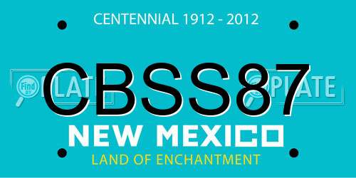 CBSS87 New Mexico License Plate
