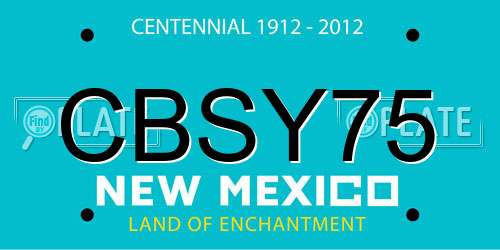 CBSY75 New Mexico License Plate