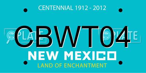 CBWT04 New Mexico License Plate