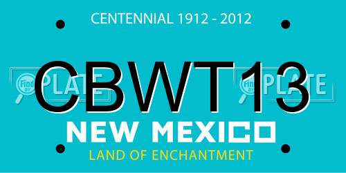 CBWT13 New Mexico License Plate