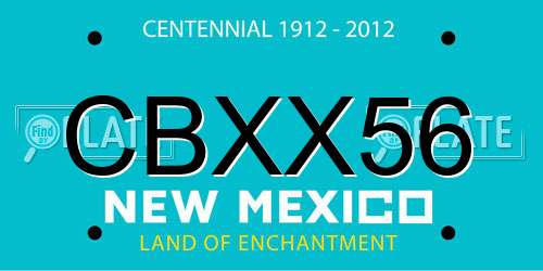 CBXX56 New Mexico License Plate