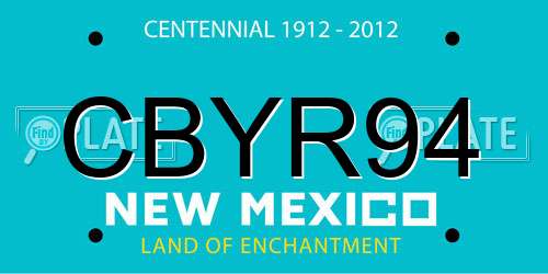 CBYR94 New Mexico License Plate