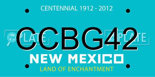 CCBG42 New Mexico License Plate