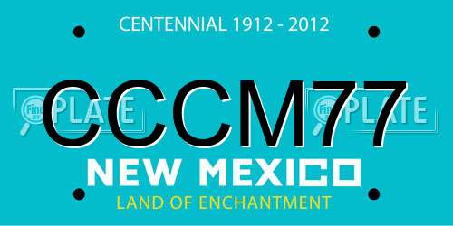 CCCM77 New Mexico License Plate
