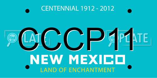 CCCP11 New Mexico License Plate