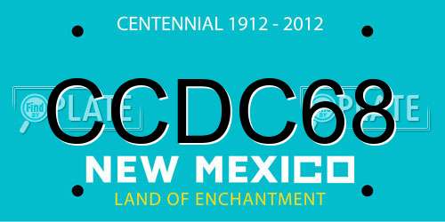 CCDC68 New Mexico License Plate