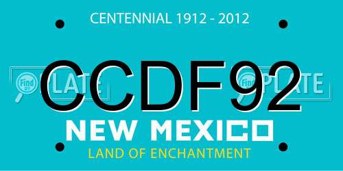 CCDF92 New Mexico License Plate
