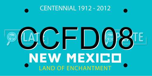 CCFD08 New Mexico License Plate