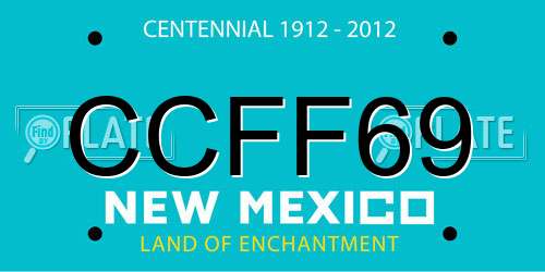 CCFF69 New Mexico License Plate