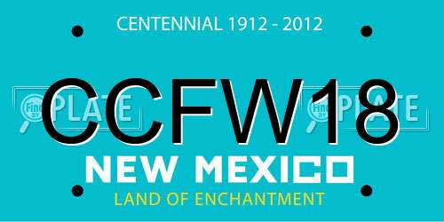 CCFW18 New Mexico License Plate