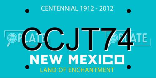CCJT74 New Mexico License Plate