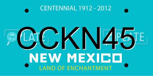 CCKN45 New Mexico License Plate