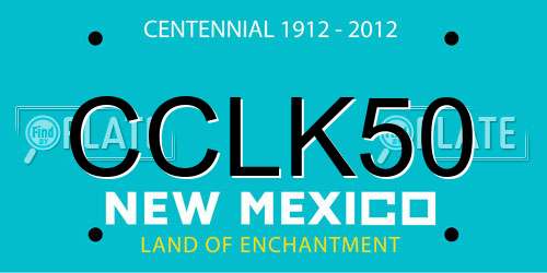 CCLK50 New Mexico License Plate