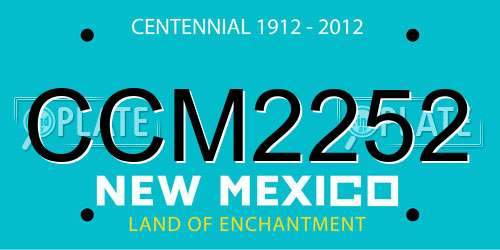 CCM2252 New Mexico License Plate