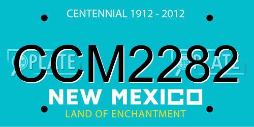 CCM2282 New Mexico License Plate