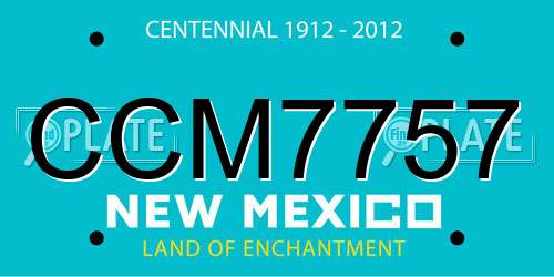 CCM7757 New Mexico License Plate