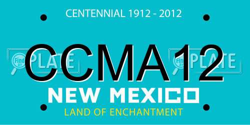 CCMA12 New Mexico License Plate