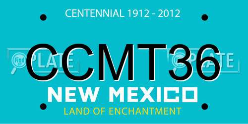 CCMT36 New Mexico License Plate