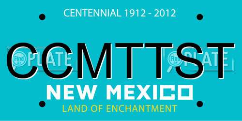 CCMTTST New Mexico License Plate