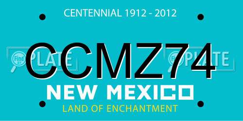 CCMZ74 New Mexico License Plate