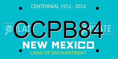 CCPB84 New Mexico License Plate