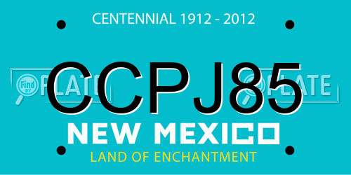CCPJ85 New Mexico License Plate