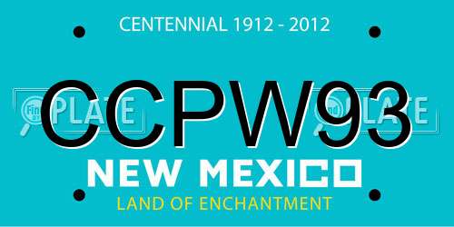 CCPW93 New Mexico License Plate