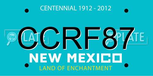 CCRF87 New Mexico License Plate
