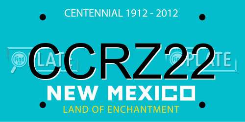 CCRZ22 New Mexico License Plate
