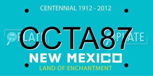CCTA87 New Mexico License Plate