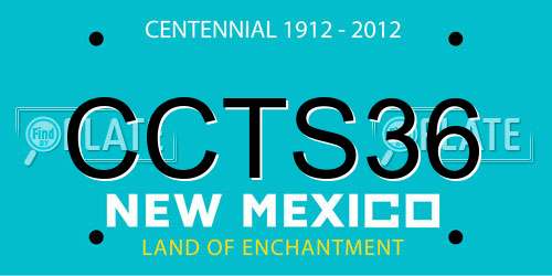 CCTS36 New Mexico License Plate