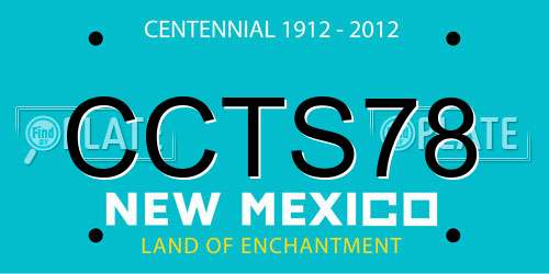 CCTS78 New Mexico License Plate