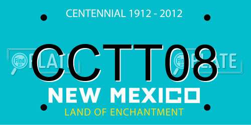 CCTT08 New Mexico License Plate