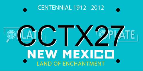 CCTX27 New Mexico License Plate