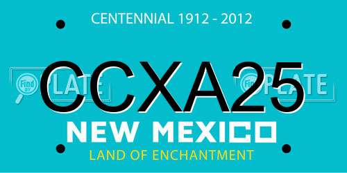 CCXA25 New Mexico License Plate
