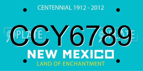 CCY6789 New Mexico License Plate