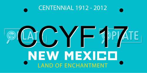 CCYF17 New Mexico License Plate