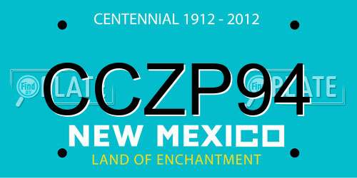 CCZP94 New Mexico License Plate