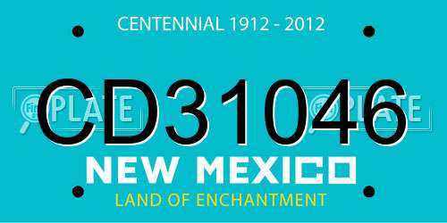 CD31046 New Mexico License Plate