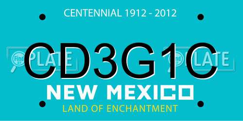 CD3G1C New Mexico License Plate