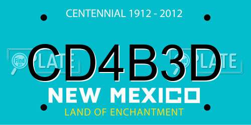 CD4B3D New Mexico License Plate